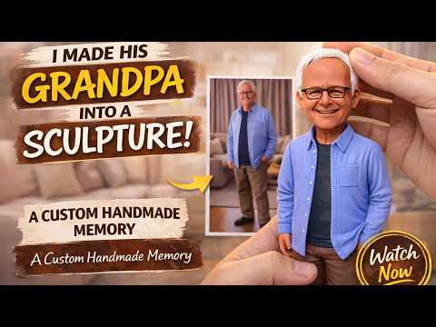 I Made a Custom Clay Portrait of His Grandfather thumbnail