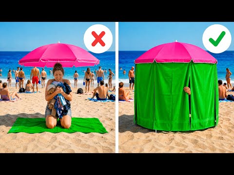 Brilliant Beach Hacks & Gadgets 🏖️ Make Your Summer 10x Fun! thumbnail