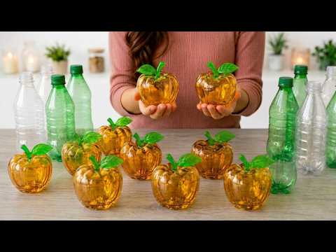 Turn Waste bottles Into Luxury Apple Decor! 🍎Very Easy Tutorial ! DIY thumbnail