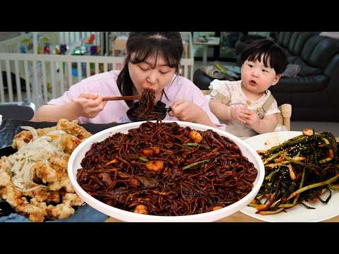 짜장면+탕수육 세트에 시어머님표 파김치는 치트키?바쁠 땐 배달음식 먹방이 최고..? thumbnail