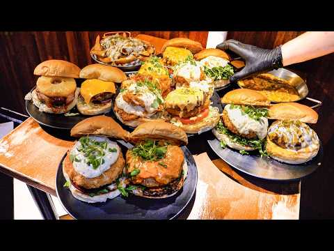 The appeal of Korean hamburgers with beef patties and bomb cheese / Korea Food! thumbnail