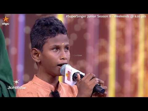 மெய்சிலிர்க்க வைக்கும் குரல்❤️ Potri Paadadi Penne Song by #Sarveshwaran ❤️ | Super Singer Junior 11 thumbnail