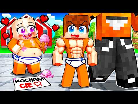 GRUBE DZIECKO ZAKOCHAŁO SIĘ W MIĘŚNIAKU w SZKOLE w Minecraft! thumbnail