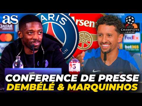 MARQUINHOS et DEMBÉLÉ en CONFÉRENCE de PRESSE avant PSG vs ARSENAL | CHAMPIONS thumbnail