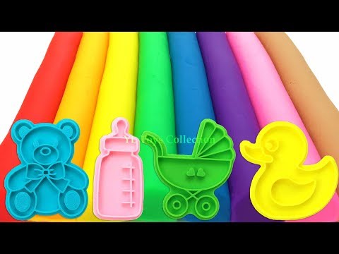 Learn Colors with 8 Color Play Doh Modelling Clay and Cookie Molds I Surprise Toys Yowie thumbnail