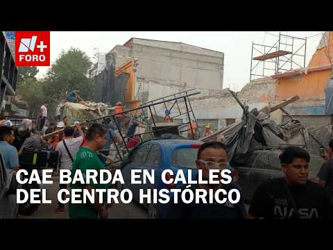 Cae barda en el Centro Histórico de CDMX; hay al menos cuatro heridos thumbnail