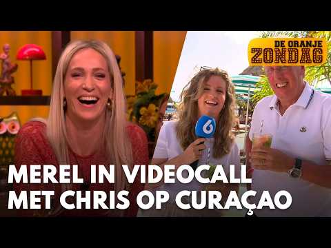 Merel Ek in videocall met Chris Woerts op Curaçao: 'Ik krijg op mijn flikker als ik dit laat zien!' thumbnail