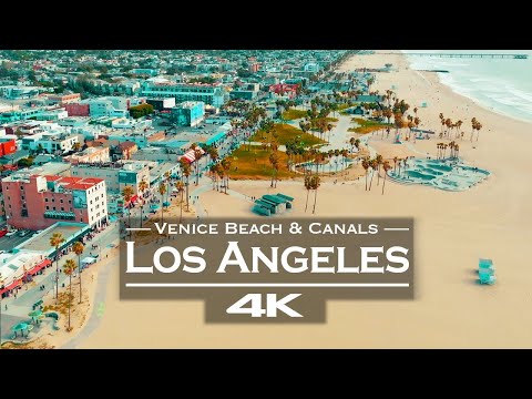 Venice Beach & Venice Canals in 4K 🇺🇸 | Cinematic Drone Footage of LA’s Iconic Skatepark & Coastline thumbnail