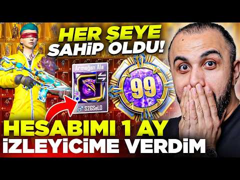 1 AYLIĞINA HESABIMI İZLEYİCİME VERDİM 😱 HER ŞEYE SAHİP OLDU! (HAYALİ GERÇEKLEŞTİ) PUBG Mobile thumbnail