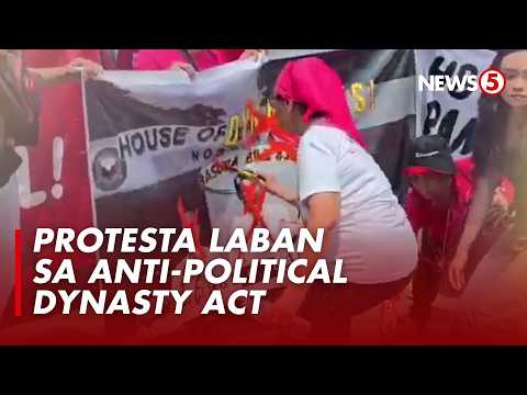 Ilang grupo, nagprotesta laban sa Anti-Politcal Dynasty Act thumbnail