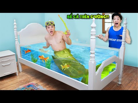 LÀM BỂ CÁ KHỔNG LỒ TRÊN GIƯỜNG !!! thumbnail
