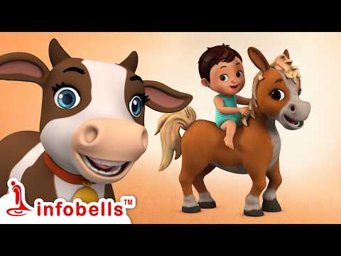 गाय आई, गाय आई, Gaiya Meri -Domestic Animal Sounds | Hindi Rhymes for Children | Infobells #cowsong thumbnail