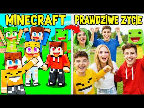 WSZYSTKO CO W MINECRAFT = ROBIMY w PRAWDZIWYM ŻYCIU! (SmileSlow, Pati, Sebek, Lumi, Niko, Majki) thumbnail
