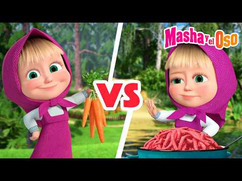 🍏🥗 Comida sana 🆚 comida basura 🍔🍕 Colección de dibujos animados 📺 Masha y el Oso Castellano thumbnail
