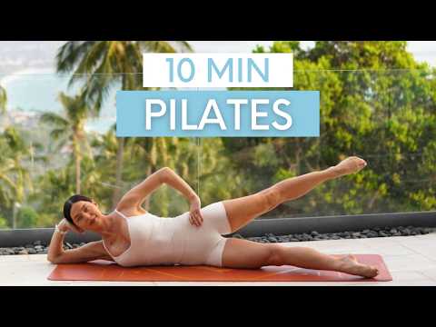 10 MIN EXPRESS PILATES WORKOUT || At-Home Mat Pilates (Moderate) thumbnail