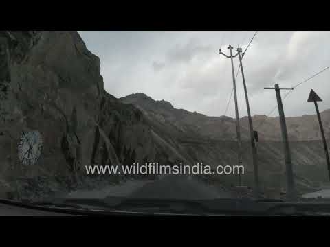 Driving through the rugged mountain landscapes of Ladakh thumbnail