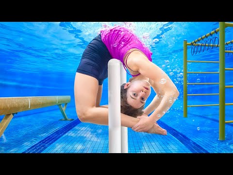 I Turned My Pool into a Gymnastics Gym! thumbnail