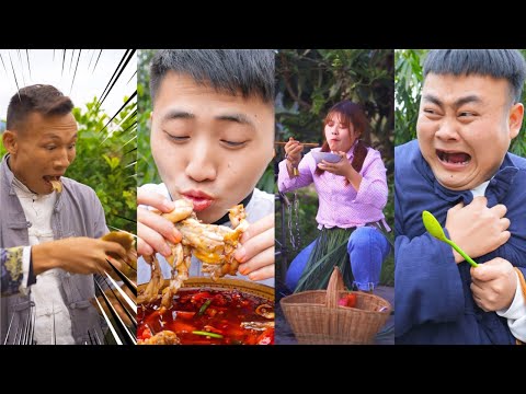 Songsong was fooled again! | Funny Spicy Eating Mukbang | Queen of Peppers Erya & Songsong and Ermao thumbnail