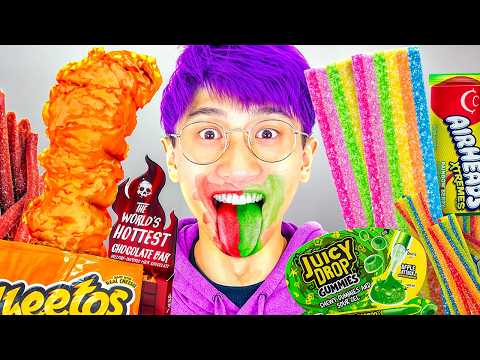 Eating The WORLD'S MOST EXTREME FOODS! (SPICY, SOUR & GROSS!) thumbnail