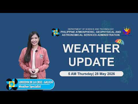 Public Weather Forecast issued at 5:00 AM | May 28, 2026 - Thursday thumbnail