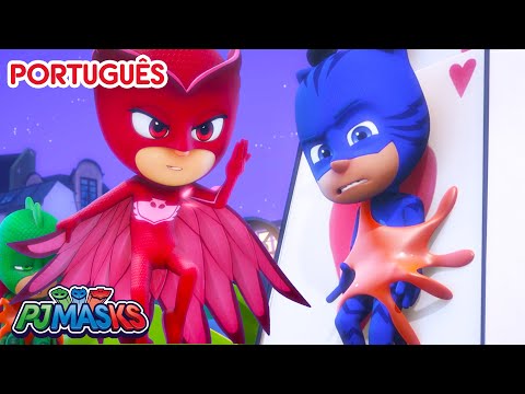 Uma situação pegajosa! PJ Masks em Português episódios completos | Desenhos animados thumbnail