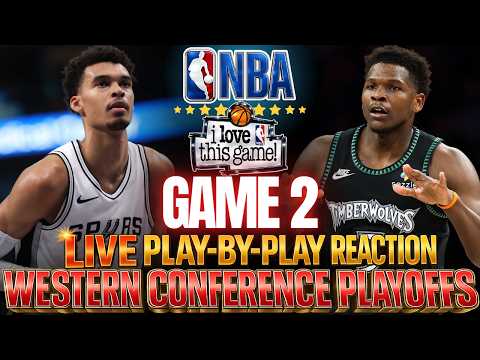 ?SPURS VS WOLVES │ SEMIS GAME 2 - 2026 NBA PLAYOFFS  Basketball Play-By-Play Reaction & Scoreboard thumbnail