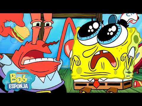 Bob Esponja | Seu Siriguejo sendo o pior chefe de todos! 🦀 | 45 Minutos | Bob Esponja em Português thumbnail