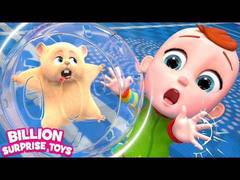 Indoor Playground with Wheels on the Bus Baby Hamster! Cartoons, and Family PlayToys! thumbnail