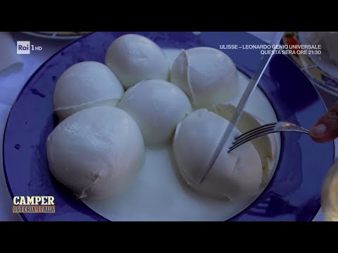 Produzione e taglio della mozzarella di bufala - Camper Osteria Italia 01/06/2026 thumbnail