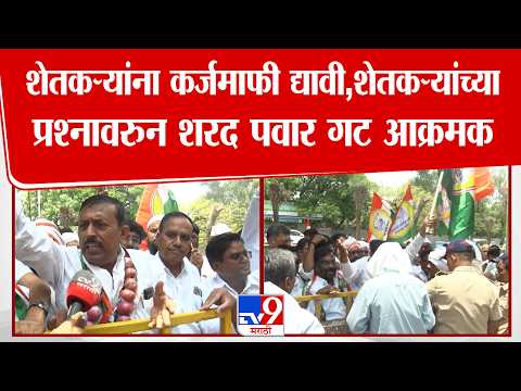 Chhatrapati Sambhajinagar | शेतकऱ्यांना कर्जमाफी द्यावी,शेतकऱ्यांच्या प्रश्नावरुन शरद पवार गट आक्रमक thumbnail