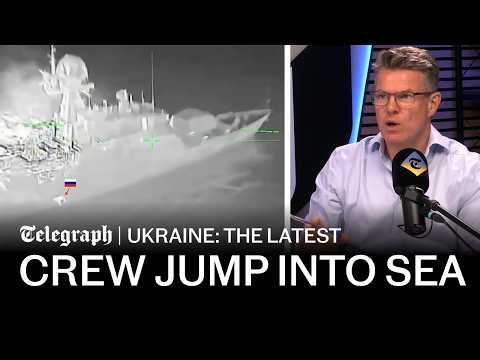 Russians flee sinking warship after Ukrainian attack | Russia-Ukraine latest war news thumbnail