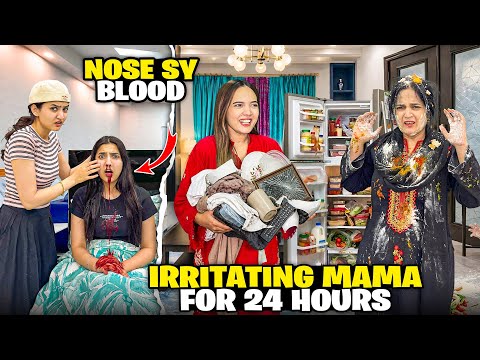 Irritating My Mother For 24 Hours??|Zainab Ky Nose Sy Blood Nikal Aya??|Police Ki Raid???Sistrology  thumbnail
