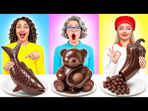 Desafío De Comida Chocolate Yo vs Abuela | Trucos Divertidos de Comida por Multi DO Challenge thumbnail