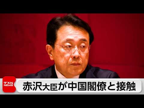 赤沢大臣　中国の王文濤商務相と立ち話　APEC貿易相会合が閉幕 thumbnail