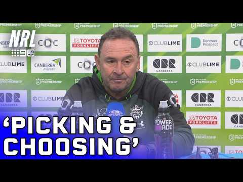 A FRUSTRATED Ricky Stuart briefly fronts the media: NRL Presser | NRL on Nine thumbnail