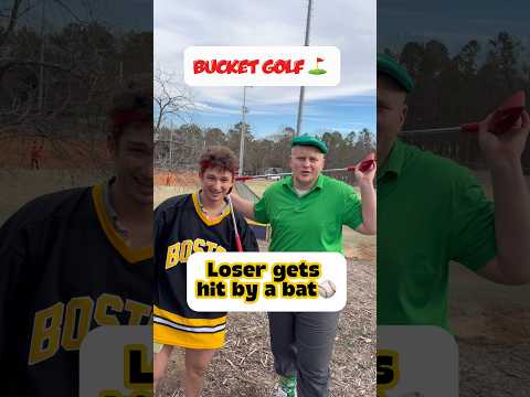 Bucket Golf Game⛳️ loser gets hit by a bat in the shin @bucketgolfgame thumbnail