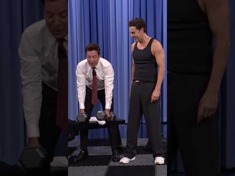 Things take a turn when #SachaBaronCohen teaches Jimmy how to weight train 😮 #FallonTonight thumbnail