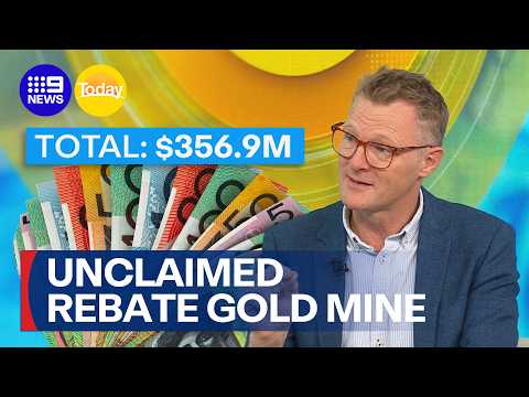 Households could be sitting on a gold mine with unclaimed rebates | 9 News Australia thumbnail