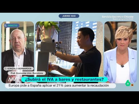 Gonzalo Bernardos descarta "por completo" que suba IVA de los bares - Más Vale Tarde thumbnail