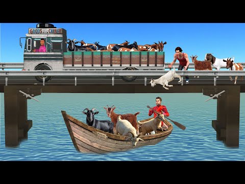 Bakri Chor Boat Wala on Running Truck Goat Thief Hindi Kahani Hindi Moral Stories Funny Comedy Video thumbnail