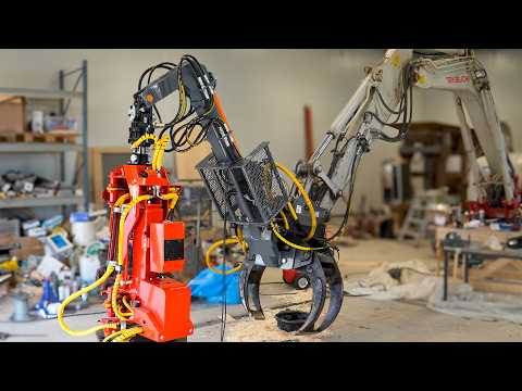 Building a Fully Hydraulic Harvester Boom With a Working Grapple thumbnail