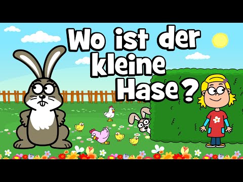 ♪ ♪ Kinderlied Wo ist der kleine Hase? | Suchspiel Kinder Mitmachlied - Hurra Kinderlieder thumbnail