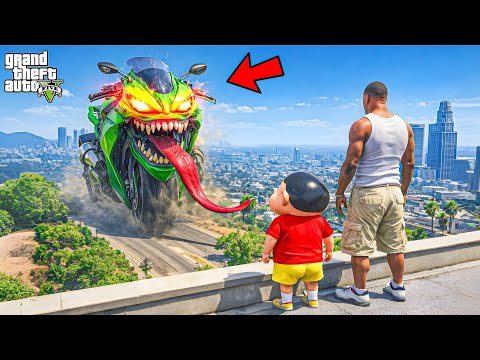 GTA 5 : Franklin & Shinchan Found A Biggest Mystery Monster Cursed Bike!? | GTA 5 Bangla Gameplay thumbnail