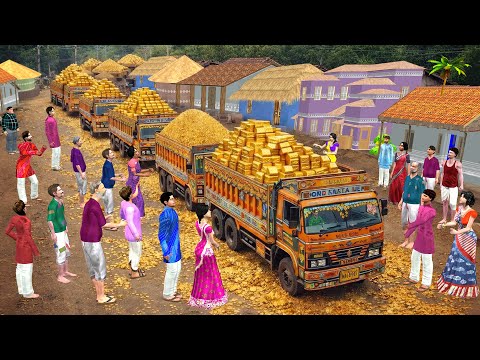 Truck Loading Found Gold Treasure Comedy Hindi Kahaniya Moral Stories thumbnail