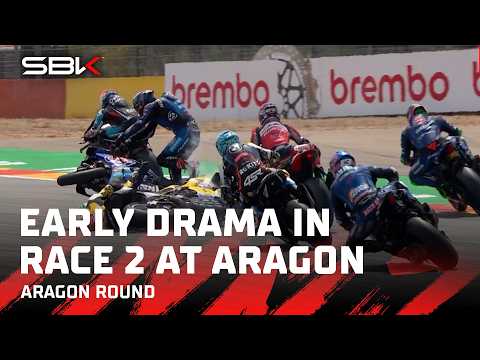 Baldassarri and Vierge collide in a dramatic Race 2 start 😳 | 2026 #AragonWorldSBK 🇪🇸 thumbnail
