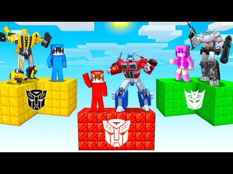 Atrapados en ISLAS de TRANSFORMERS en Minecraft! thumbnail