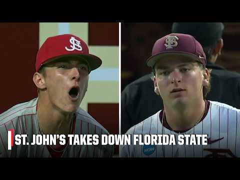St. John's takes down Florida State in the NCAA Tournament 😤 | ESPN College Baseball thumbnail