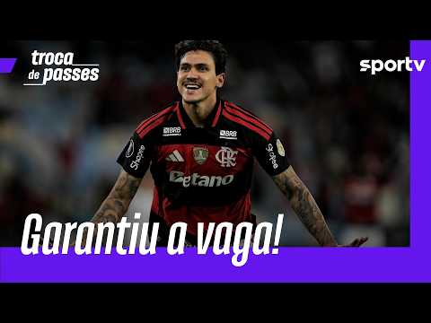 FLAMENGO VENCE O ESTUDIANTES COM GOL DE PEDRO E ESTÁ NAS OITAVAS | TROCA DE PASSES | sportv thumbnail