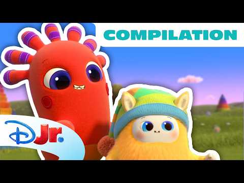 BeddyByes Compilation ❤️🌙 | MeMo & BaBa Learn Colors, Sizes & More! | @disneyjr thumbnail