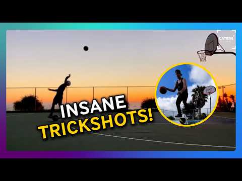 Insane Trick Shots With Onewheels, Slacklines & Basketballs 😳 thumbnail